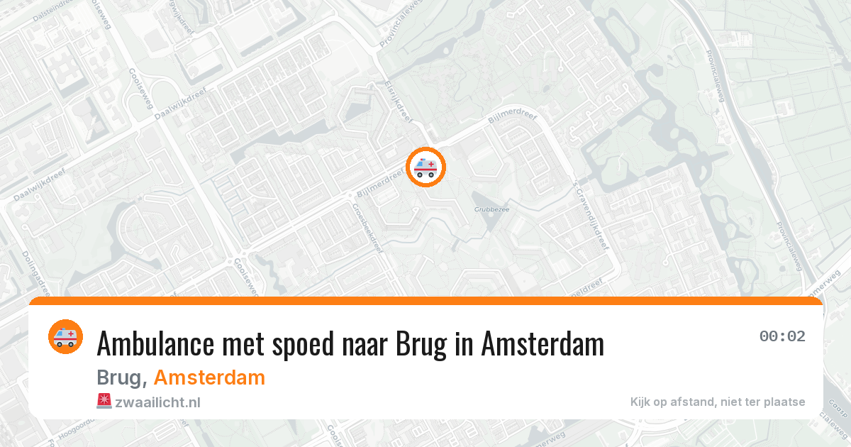 Ambulance met spoed naar Brug in Amsterdam — 7 apr 2026