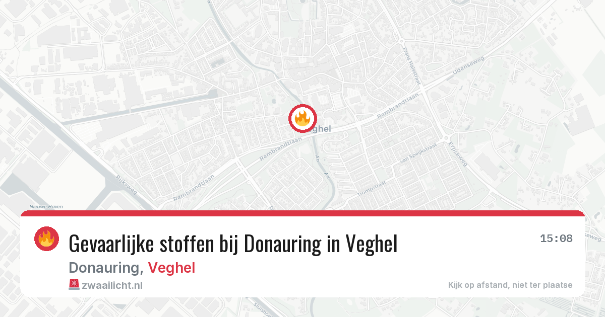 Gevaarlijke stoffen bij Donauring in Veghel — 18 jun 2026