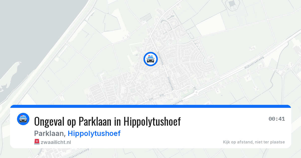 Ongeval op Parklaan in Hippolytushoef — 31 jul 2026
