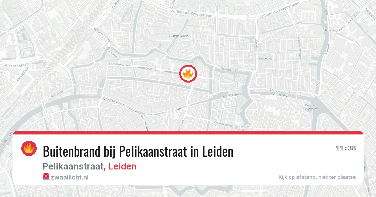 Buitenbrand bij Pelikaanstraat in Leiden — 19 jul 2026