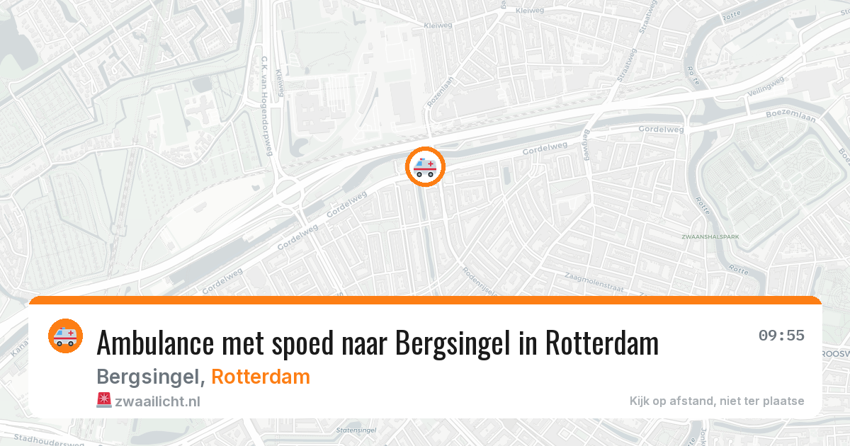 Ambulance met spoed naar Bergsingel in Rotterdam — 15 apr 2026