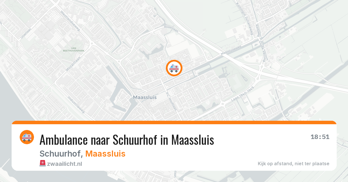 Ambulance naar Schuurhof in Maassluis — 21 mrt 2026