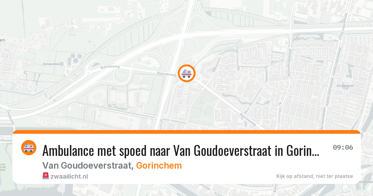 Ambulance met spoed naar Van Goudoeverstraat in Gorinchem — 27 apr 2026