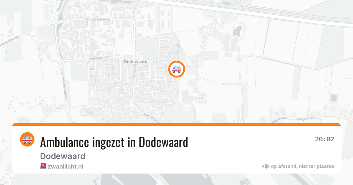 Ambulance ingezet in Dodewaard — 10 aug 2026
