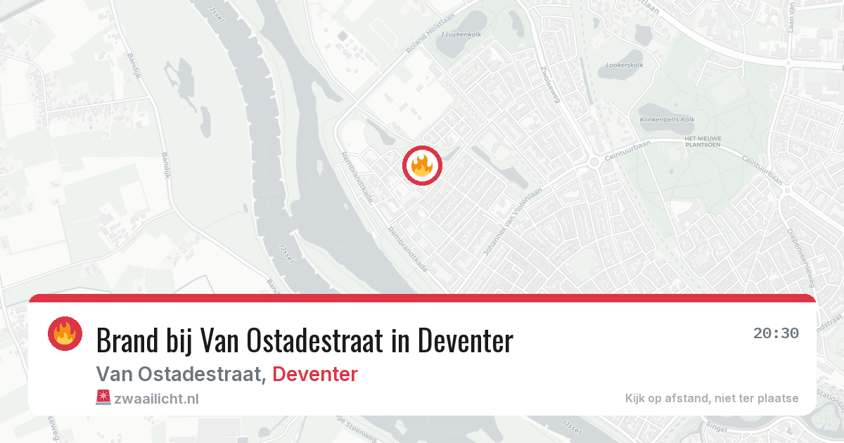 Brand bij Van Ostadestraat in Deventer — 20 jun 2026