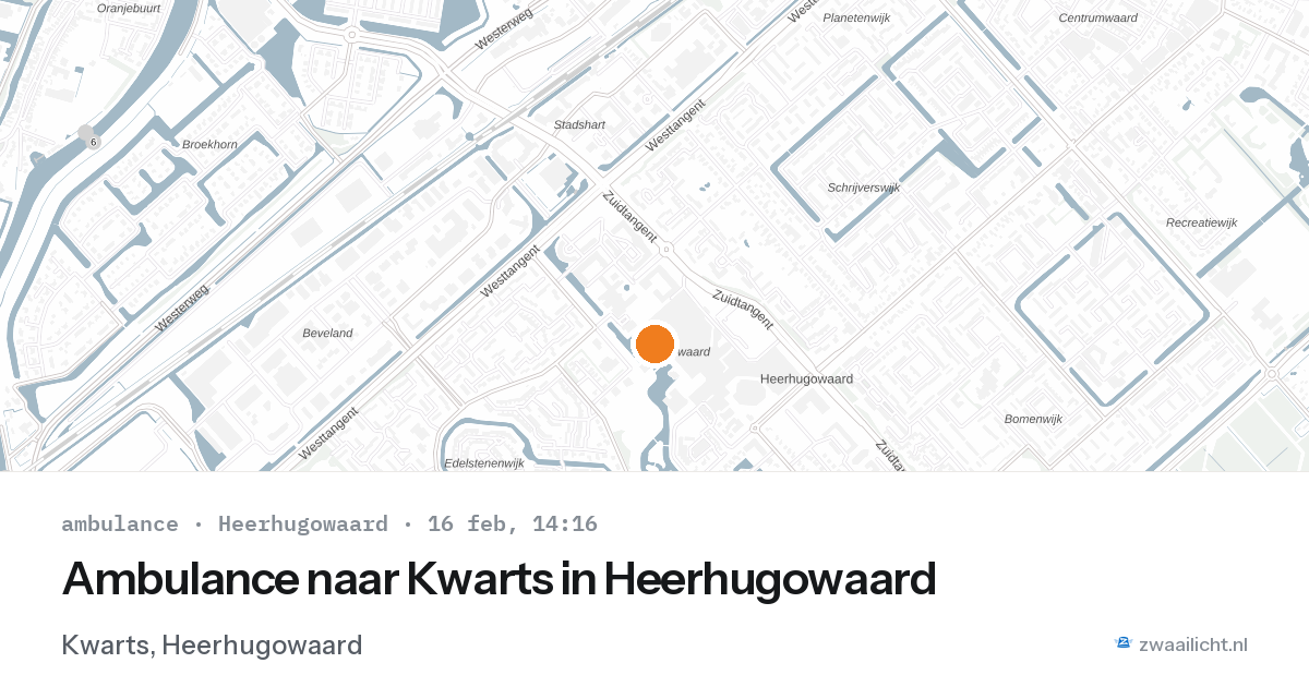 Ambulance naar Kwarts in Heerhugowaard — 16 feb 2026