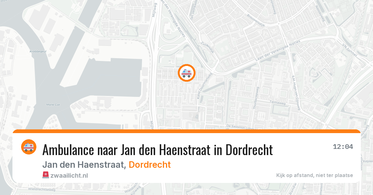 Ambulance naar Jan den Haenstraat in Dordrecht — 24 jun 2026