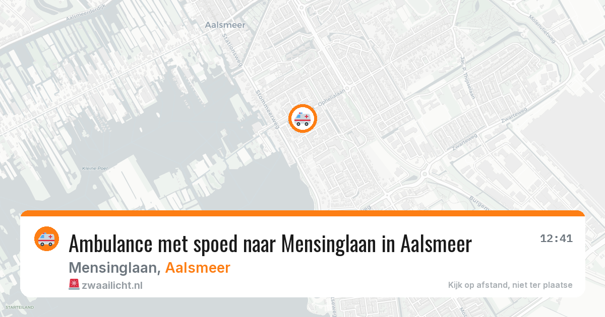 Ambulance met spoed naar Mensinglaan in Aalsmeer — 25 mrt 2026