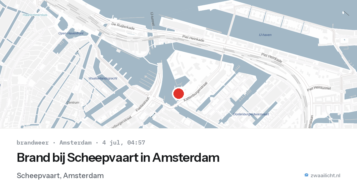 Brand bij Scheepvaart in Amsterdam — 4 jul 2026