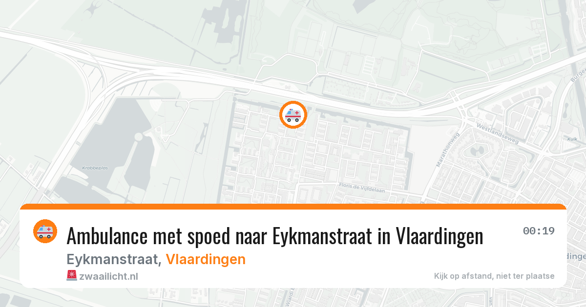 Ambulance met spoed naar Eykmanstraat in Vlaardingen — 3 apr 2026