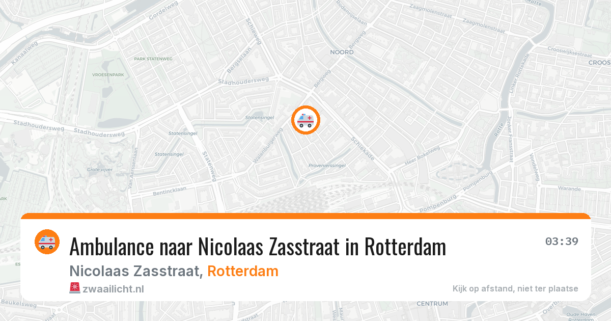 Ambulance naar Nicolaas Zasstraat in Rotterdam — 15 mrt 2026