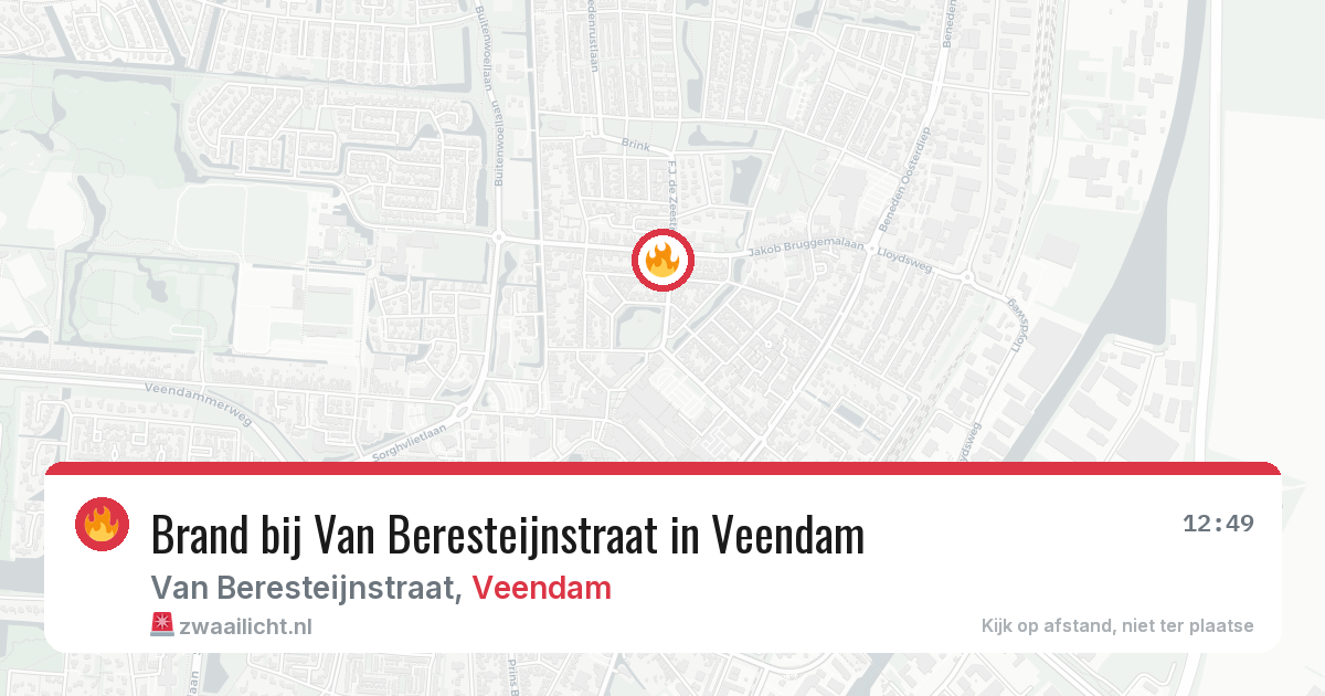 Brand bij Van Beresteijnstraat in Veendam — 30 jun 2026