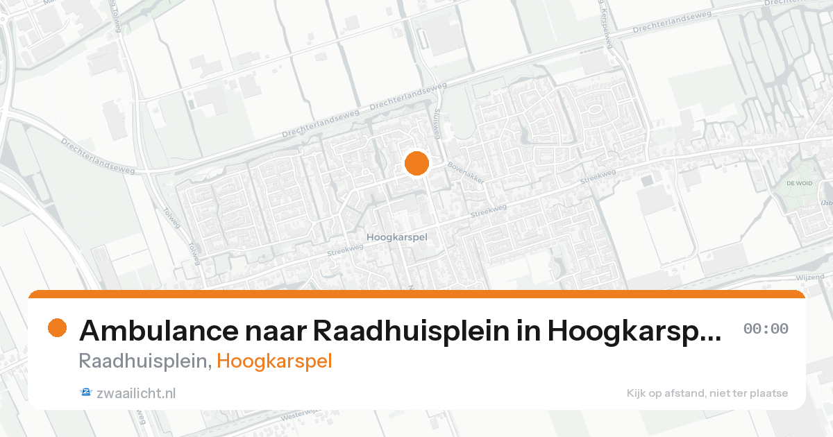 Ambulance naar Raadhuisplein in Hoogkarspel — 15 aug 2026
