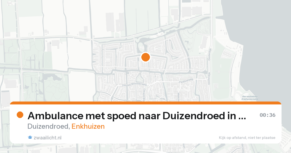 Ambulance met spoed naar Duizendroed in Enkhuizen — 13 aug 2026