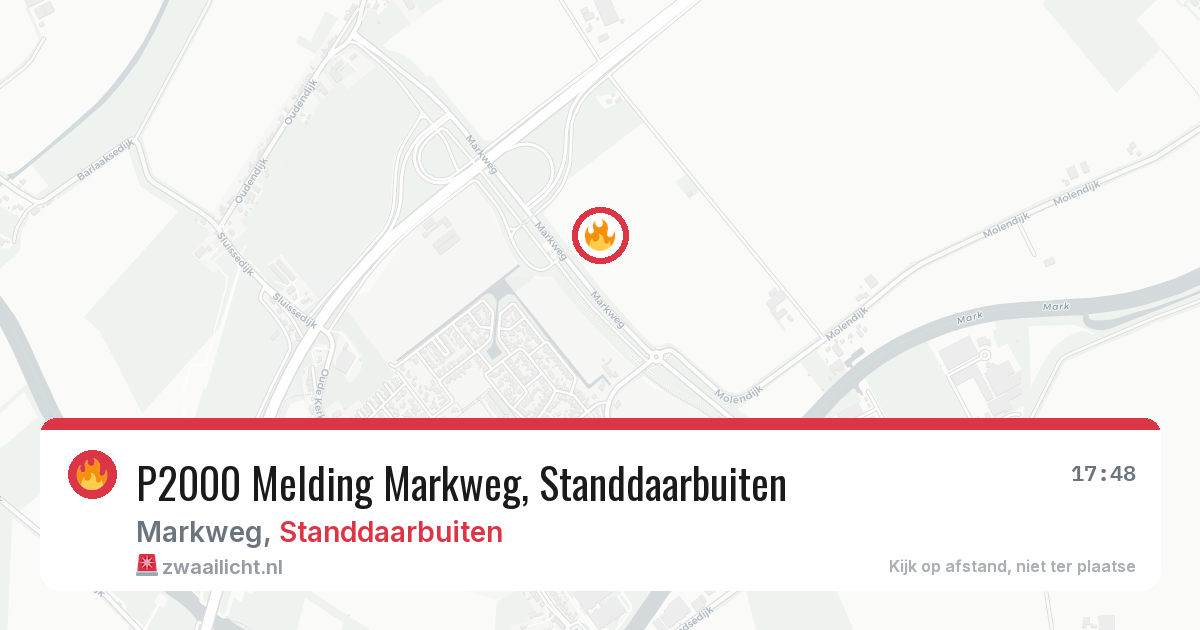 P2000 Melding Markweg, Standdaarbuiten — 31 jan 2026