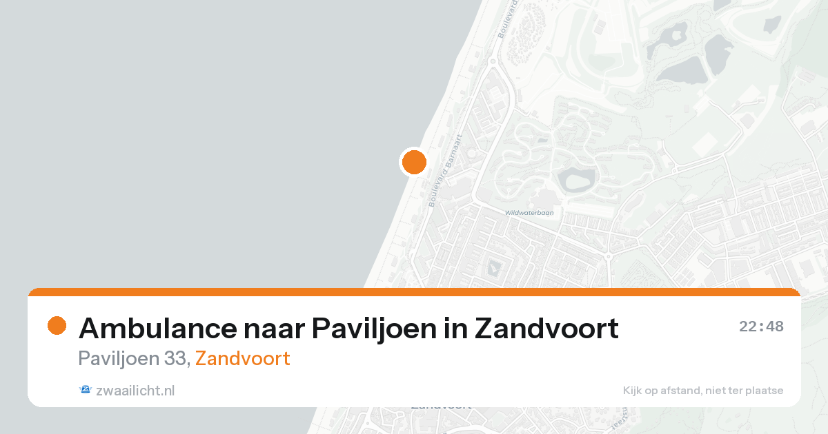 Ambulance naar Paviljoen in Zandvoort — 20 mei 2026