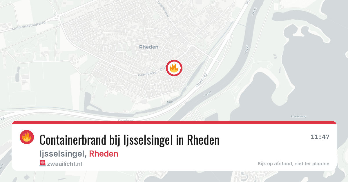 Containerbrand bij Ijsselsingel in Rheden — 14 jun 2026
