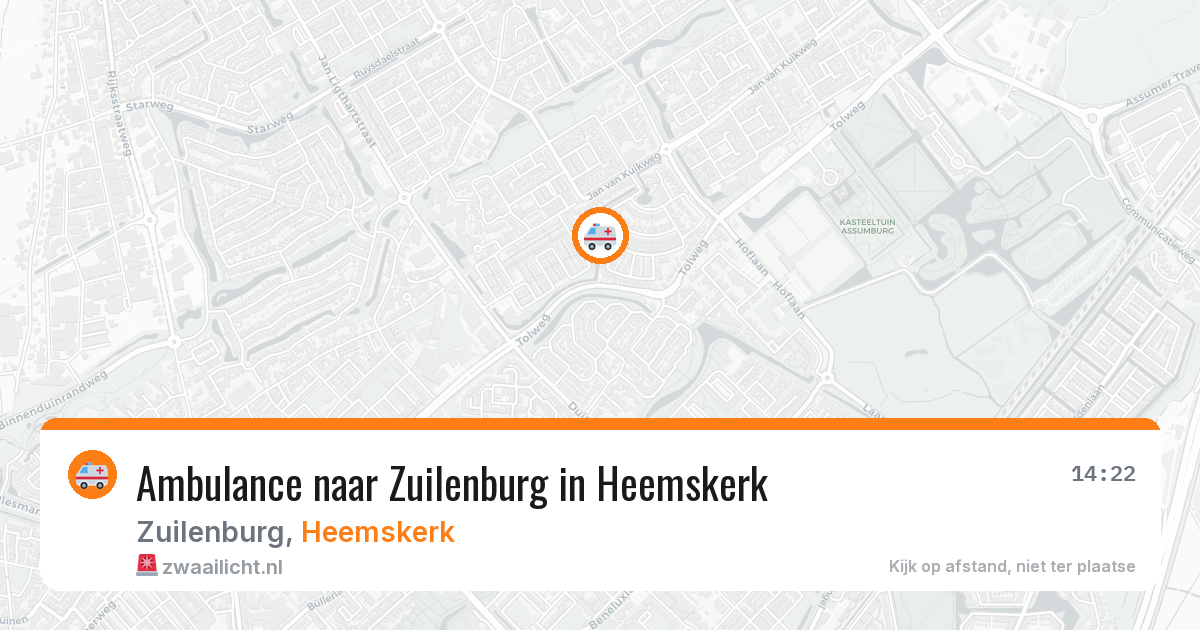 Ambulance naar Zuilenburg in Heemskerk — 24 mei 2026