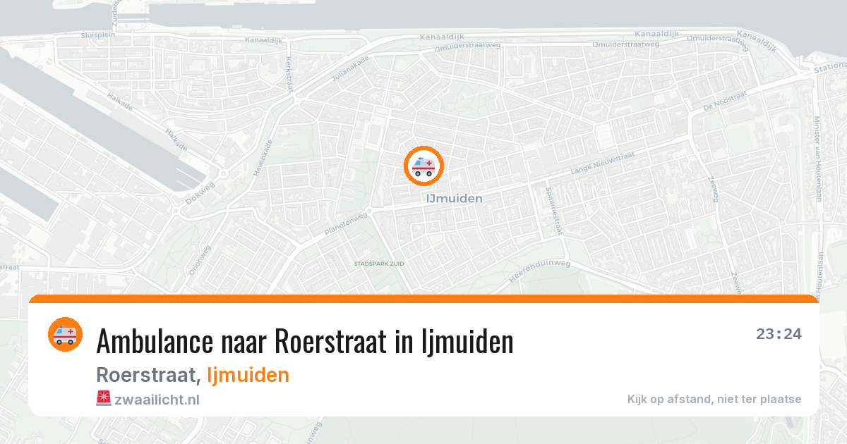 Ambulance naar Roerstraat in Ijmuiden — 23 jun 2026