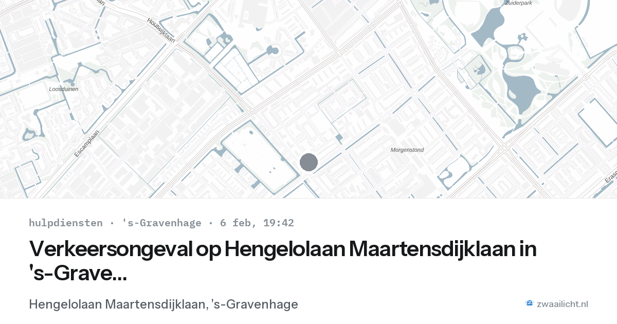 Verkeersongeval op Hengelolaan Maartensdijklaan in 's-Gravenhage — 6 feb 2026