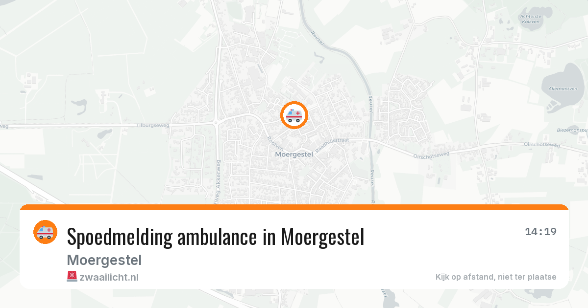 Spoedmelding ambulance in Moergestel — 23 apr 2026