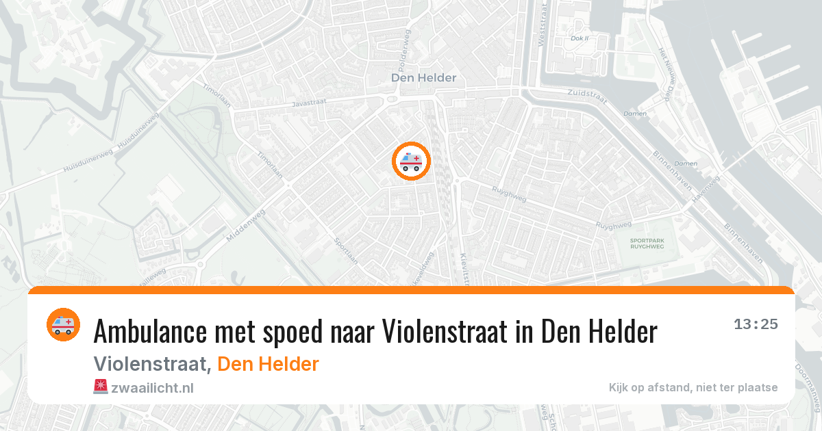 Ambulance met spoed naar Violenstraat in Den Helder — 15 apr 2026