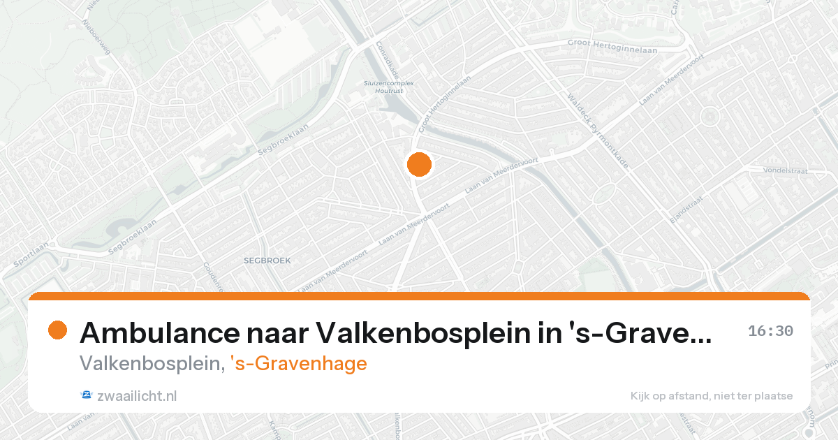 Ambulance naar Valkenbosplein in 's-Gravenhage — 15 aug 2026