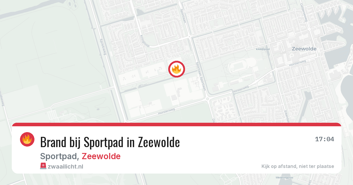 Brand bij Sportpad in Zeewolde — 24 mei 2026
