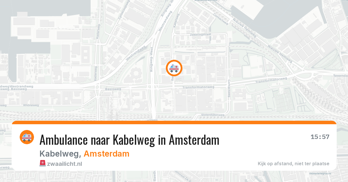 Ambulance naar Kabelweg in Amsterdam — 12 mrt 2026