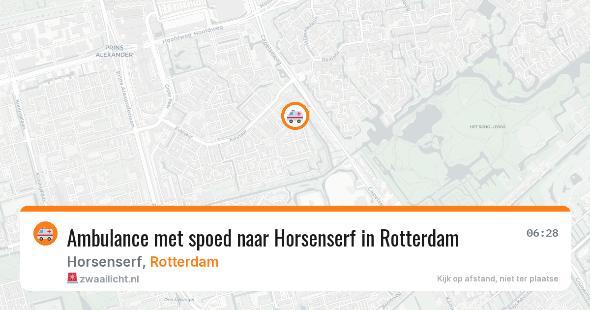 Ambulance met spoed naar Horsenserf in Rotterdam — 4 jun 2026