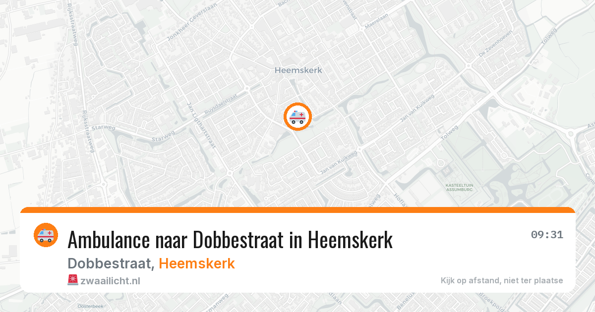 Ambulance naar Dobbestraat in Heemskerk — 25 mrt 2026