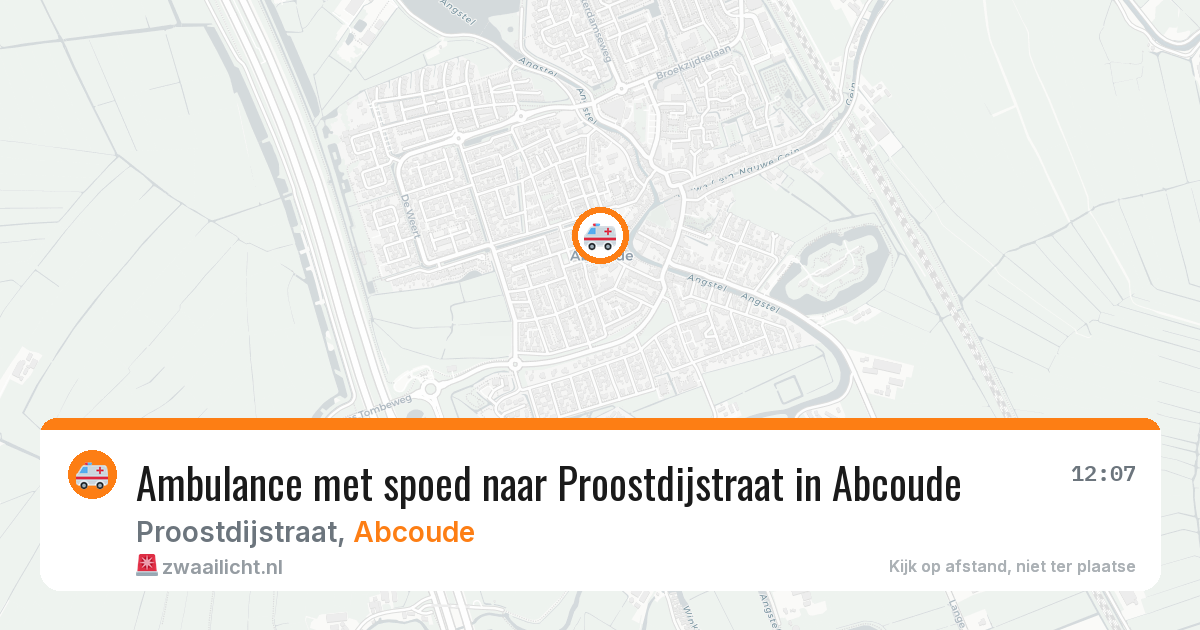 Ambulance met spoed naar Proostdijstraat in Abcoude — 12 apr 2026
