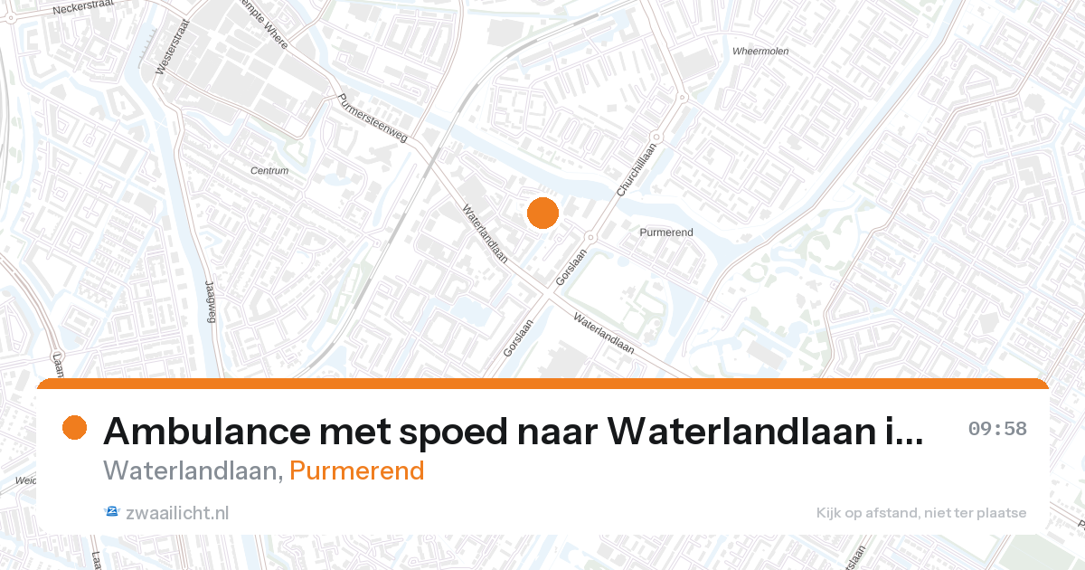 Ambulance met spoed naar Waterlandlaan in Purmerend — 28 aug 2026