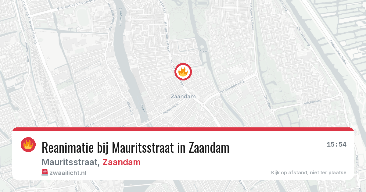 Reanimatie bij Mauritsstraat in Zaandam — 25 feb 2026
