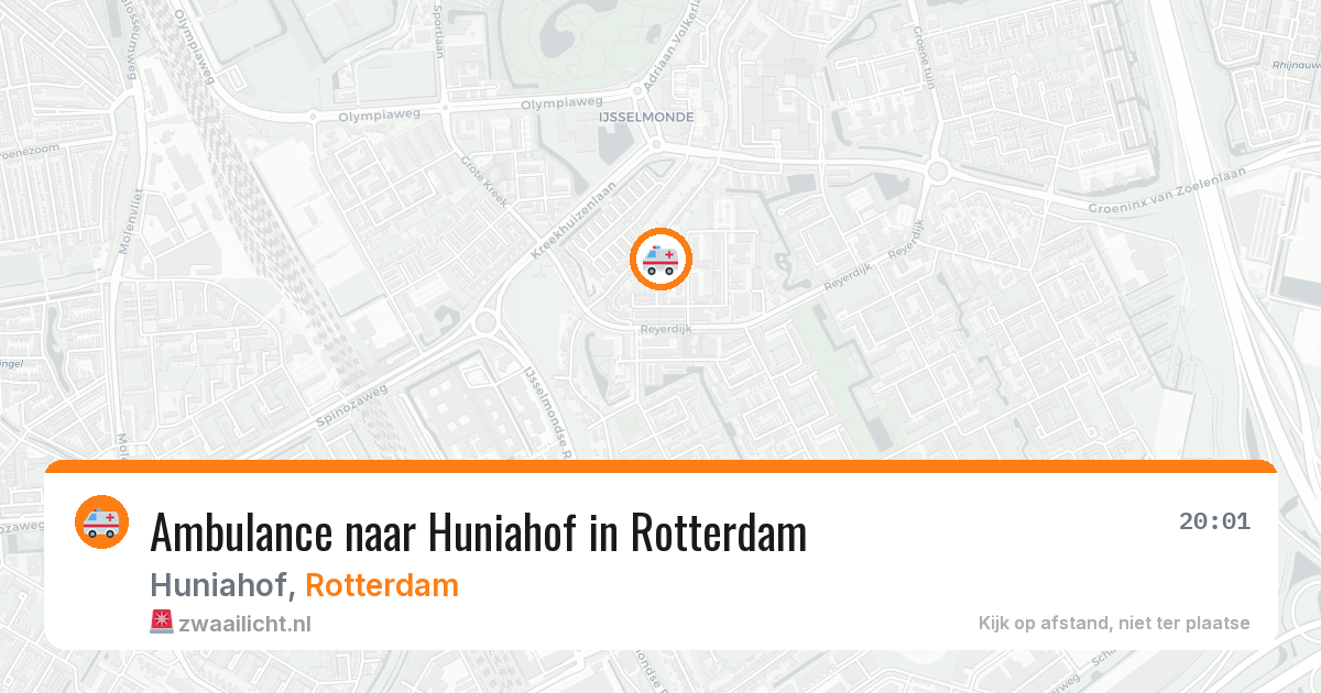 Ambulance naar Huniahof in Rotterdam — 3 jul 2026