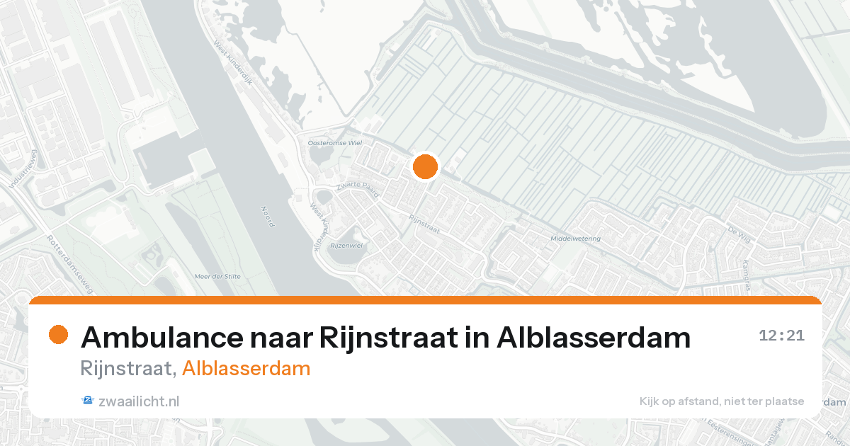 Ambulance naar Rijnstraat in Alblasserdam — 24 aug 2026