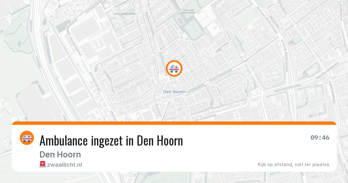 Ambulance ingezet in Den Hoorn — 11 mei 2026