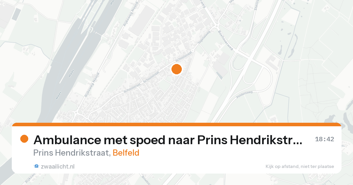 Ambulance met spoed naar Prins Hendrikstraat in Belfeld — 18 aug 2026