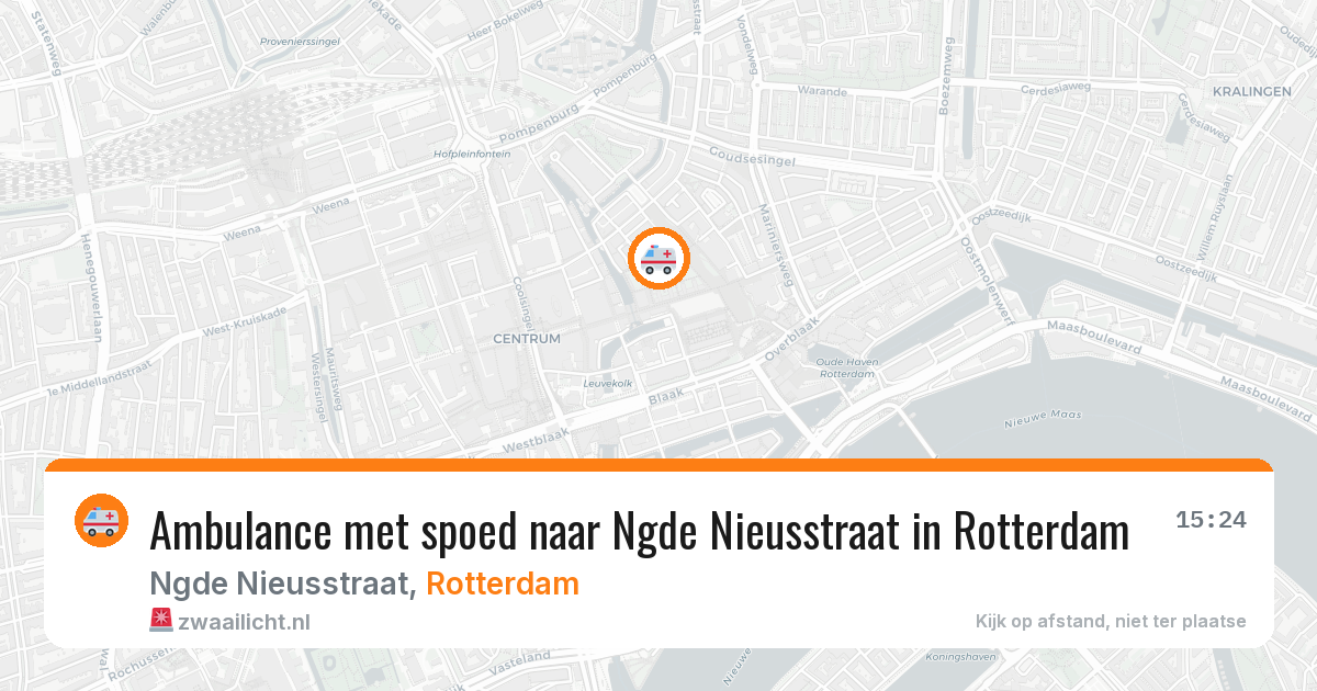 Ambulance met spoed naar Ngde Nieusstraat in Rotterdam — 25 jun 2026