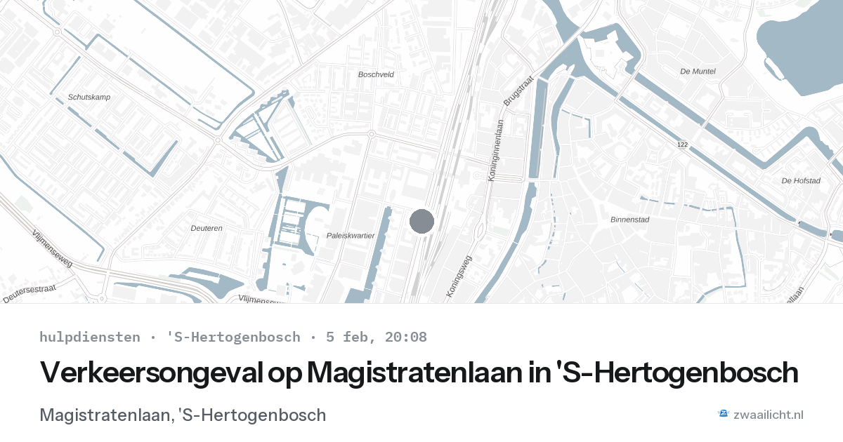 Verkeersongeval op Magistratenlaan in 'S-Hertogenbosch — 5 feb 2026