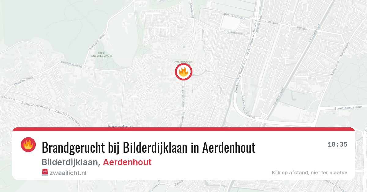 Brandgerucht bij Bilderdijklaan in Aerdenhout — 30 mei 2026