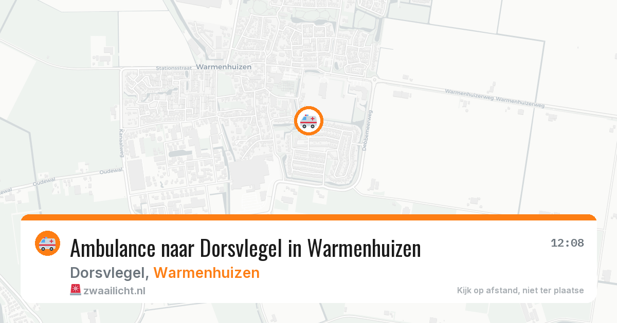 Ambulance naar Dorsvlegel in Warmenhuizen — 26 jun 2026