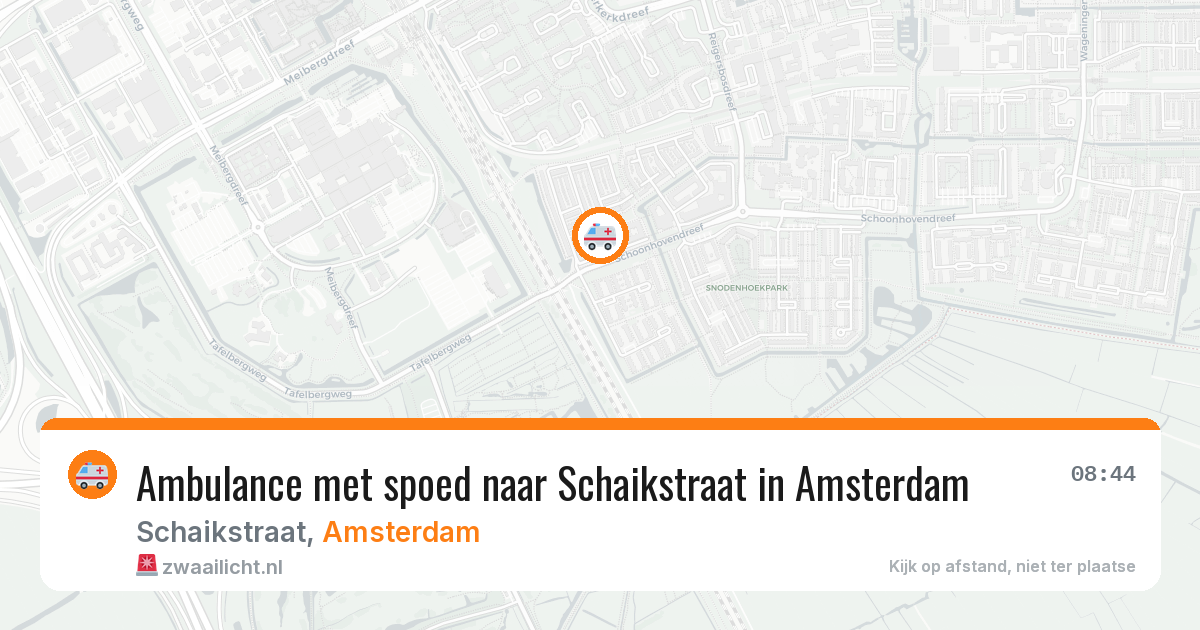 Ambulance met spoed naar Schaikstraat in Amsterdam — 6 mrt 2026