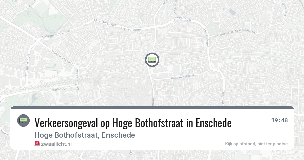 Verkeersongeval op Hoge Bothofstraat in Enschede — 4 aug 2026