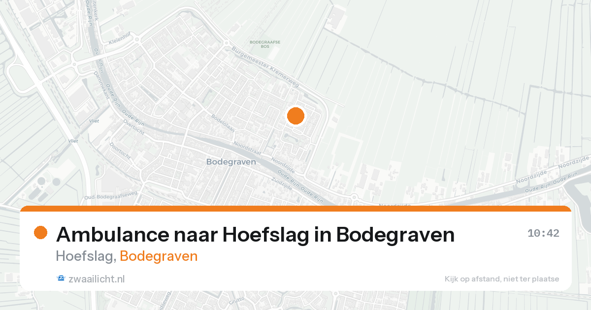 Ambulance naar Hoefslag in Bodegraven — 15 jul 2026