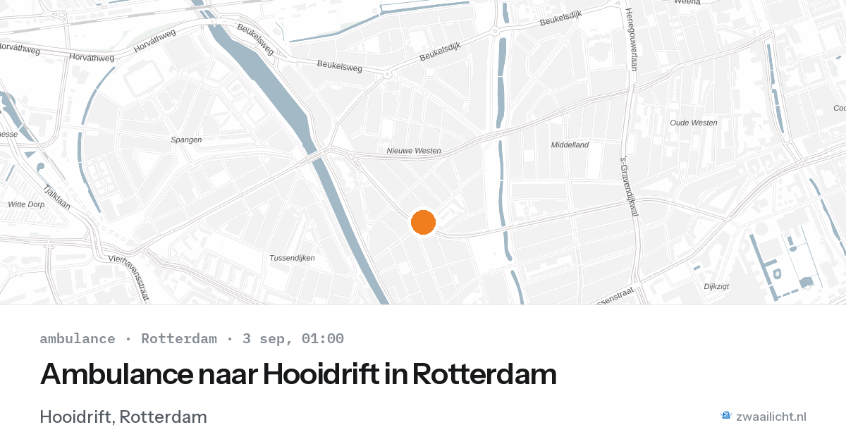 Ambulance naar Hooidrift in Rotterdam — 2 sep 2026