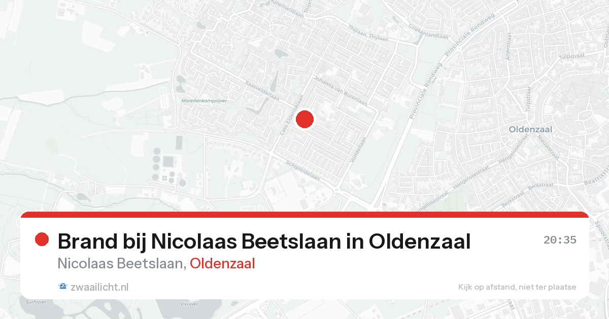 Brand bij Nicolaas Beetslaan in Oldenzaal — 11 aug 2026