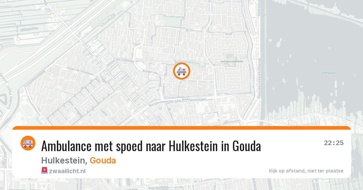 Ambulance met spoed naar Hulkestein in Gouda — 19 jun 2026