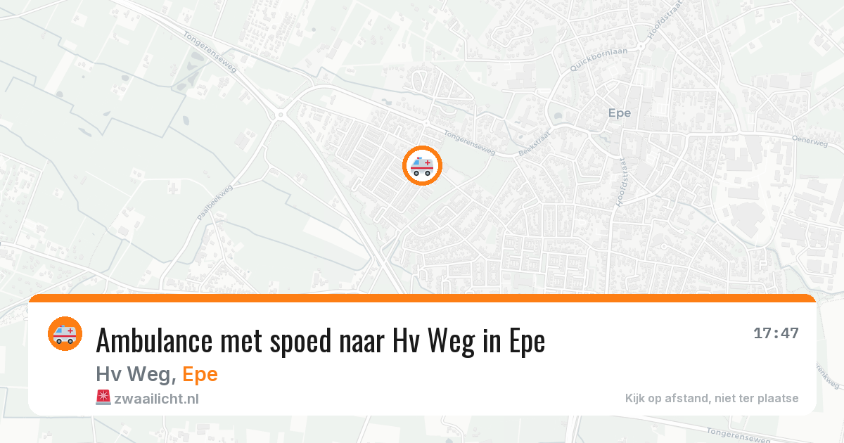 Ambulance met spoed naar Hv Weg in Epe — 11 mei 2026