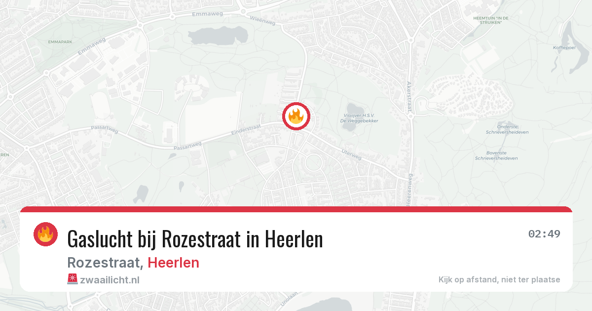 Gaslucht bij Rozestraat in Heerlen — 24 jun 2026